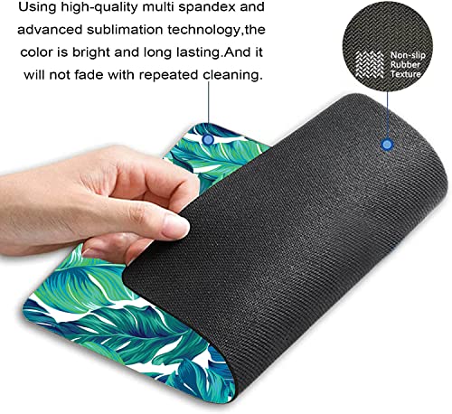 Tropical Mouse Pad, Tropical Palm Leaves Hawaii Jungle Customized Premium-Textured Mouse Mat,Washable Mousepads Non-Slip Rubber Base Small Mousepad, 9.5×7.9×0.12 inches - color: TSP152