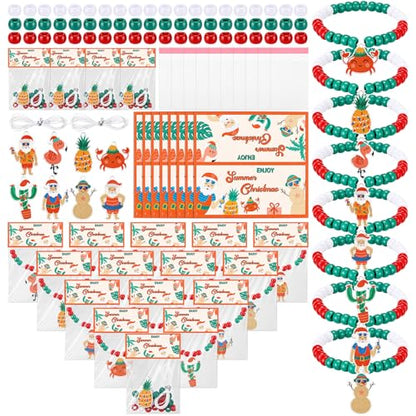 Soulchen 1102 Pcs/24 Sets Summer Christmas Beads Bracelets Craft Kit - style: Summer Christmas