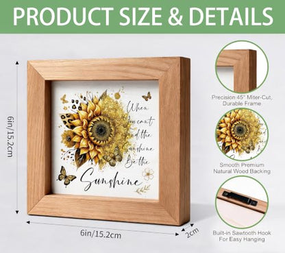 When You Can't Find The Sunshine Be The Sunshine Inspirational Wooden Sign - color: Sunshine42
