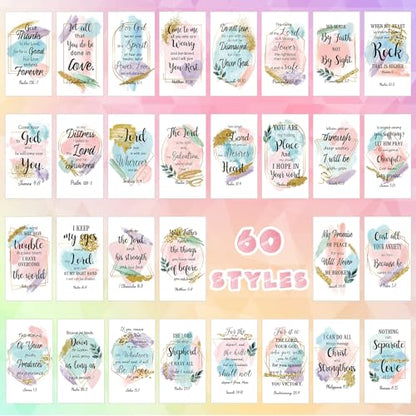 Estune 240 Pcs Bible Verse Cards bulk with Full Scripture, Novel Style - style: Novel Style