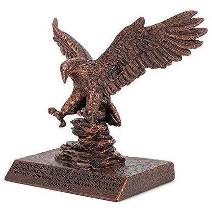 Lighthouse Christian Products Soar Like an Eagle Bronzelike Finish 6.5 x 3.75 Cast Stone Mounted Sculpture - style: Eagle