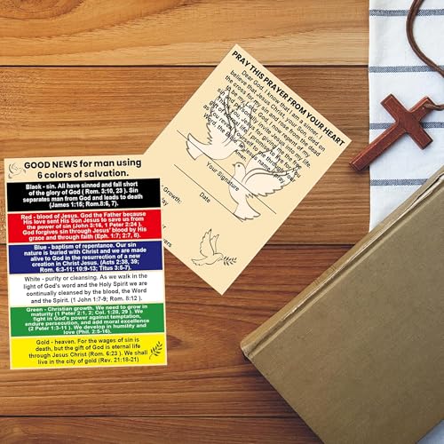 Plan of Salvation Card Prayer Cards Tracts Pocket Holy Postcards