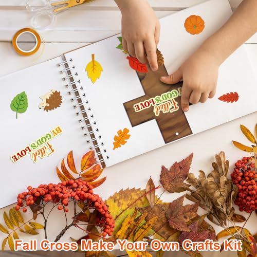 Watersay 48 Set Fall Christian Craft Kit Religious Cross Thanksgiving DIY - style: Fall
