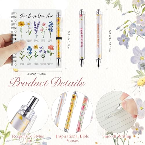 Colarr 12 Sets Christian Gifts for Women Notebook Pen Gift Set, God Says - style: God Say
