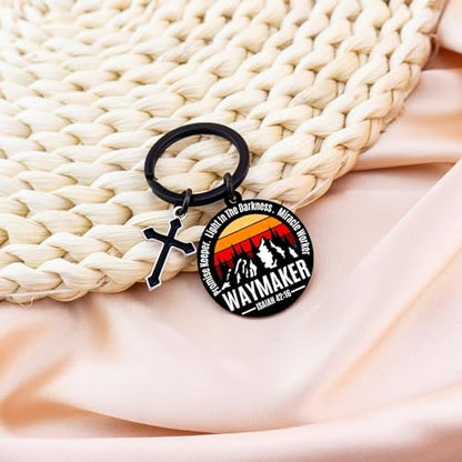 Christian Keychain Gifts For Men Boys Inspirational Bible Verse Jewelry