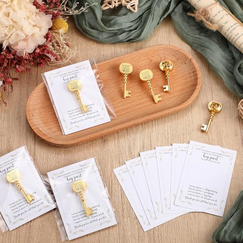 Appreciation Gifts Bulk Key Shape Lapel Pins, 60 Sets, May You - style: May You