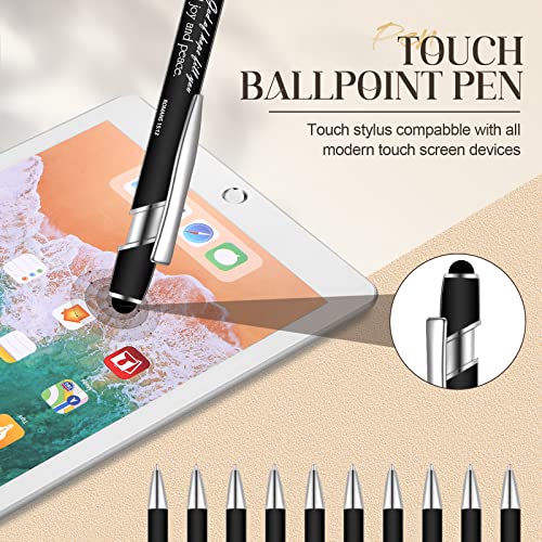 Teling 20 Pcs Christian Engraved Pens with Bible Verse Black Ink