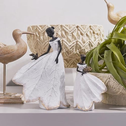 Guichifun Fairy Statue, White, 5.5 x 3.25 x 8 Inch - color: White-bird, size: Small