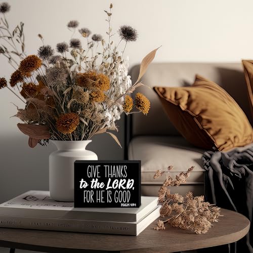 Yalikop 6 Pcs Bible Verse Christian Mini Wooden Sign, Meaningful Style - style: Meaningful Style