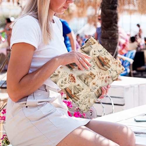 Cat Pattern Book Sleeve Bag Gift for Lovers & Librarians. Padded Book Cover Bag with Zipper & Front Pocket for Paperbacks. Washable Fabric, 11 x 8.5 Inch - color: 1. Cat Pattern