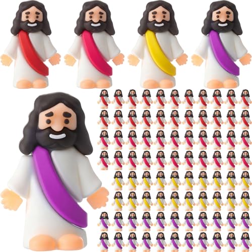 Barydat 100 Pcs Little Jesus Figures, Halloween Prank Props, Multicolor - color: Multicolor