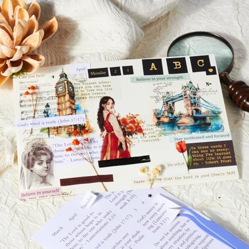 Quote and Sayings with Bible Verses Stickers for Journaling, 846Pcs Word Stickers, 24 Sheets Gold Foil Small Talk Sticker Book for Junk Journal Supplies, Scrapbooking, Bujo, Card Making - color: Quote and Bible Verse Sticker Book