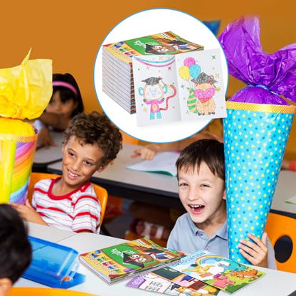 BenLouis 60Pcs Graduation Mini Coloring Books Bulk for Kids Party Favors - style: Graduation