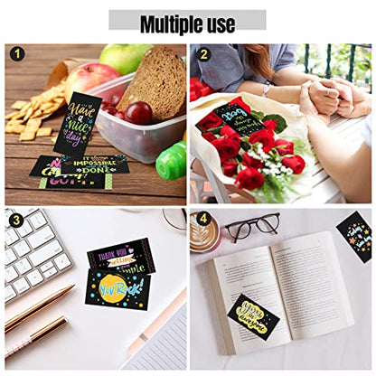 Outus 120 Pcs Motivational Encouragement Inspirational Card Boho Rainbow - style: Dark Style