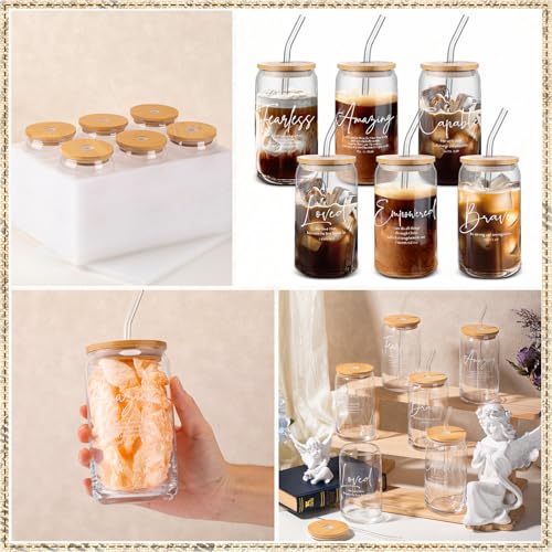 Funnymoom 6 Pcs Christian Glass Cup Gift Bulk for Women, Classic, Clear - color: Clear, style: Classic