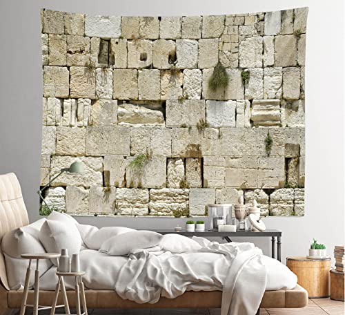 Loccor Western Wall Jerusalem Tapestry Jerusalem Judaism Ancient Israel Old City Wailing Wall Tapestry Wall Hanging Religious Church Bedroom Living Room Dorm Home Decor 118x98 Inches - size: 118.1"L x 96"W