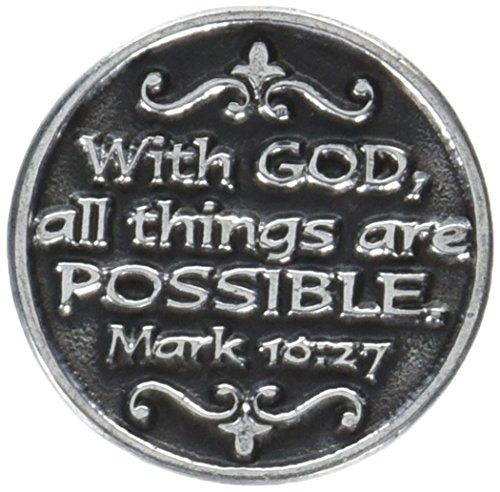 Cathedral Art God Pocket Token, Silver, PT110 - style: God