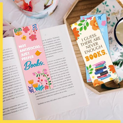 120 PCS Book Lover Bookmarks, 30 Unique Designs Double-Sided Read Accessories Page Markers Reading Bookmarks for Women, Men, Kids, Adults, Students, Book Lovers All Ages - style: Book Lover Bookmarks