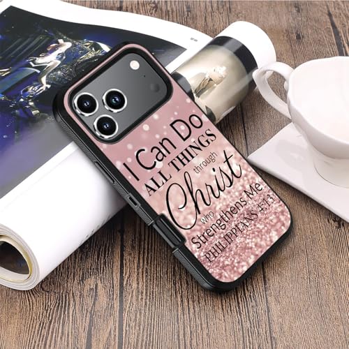 Case for iPhone 18 Pro & iPhone 17 Pro, Quote Bible Verse Philippians 4-13 - color: Christian Quote Bible Verse Philippians 4-13, size: iPhone 18 Pro / 17 Pro