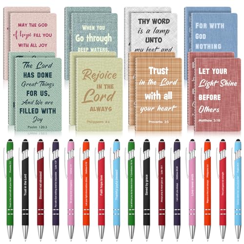 Funrous 32 Pcs Mini Notebooks with Pens Adults Party Favors, Texture - style: Texture