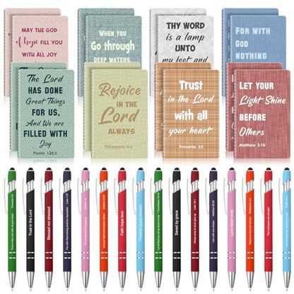 Funrous 32 Pcs Mini Notebooks with Pens Adults Party Favors, Texture - style: Texture