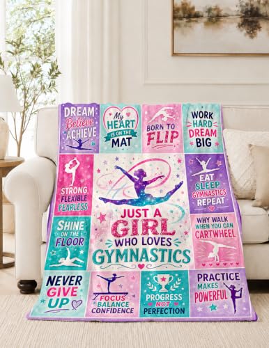 Gymnastics Gifts for Girls Gymnastics Blanket for Girls 60 * 50 - color: Gym