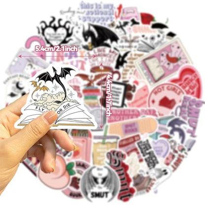 104 PCS Romance Book Stickers for Kindle- Bookish Fantasy Dragon Aesthetic Stickers for Kindle Case, Water Bottle, Scrapbook, Journal - Cute Book Lover Gifts for Adults Teens - color: Romance Book