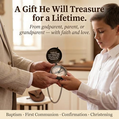 Baptism Gifts for Boys – Confirmation & First Communion Compass Gift