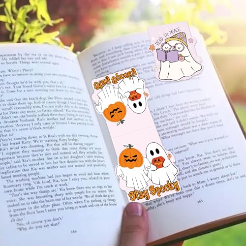 Cute Ghost Magnetic Bookmarks, Halloween Book Marks for Fall Reading - style: Halloween cute ghost