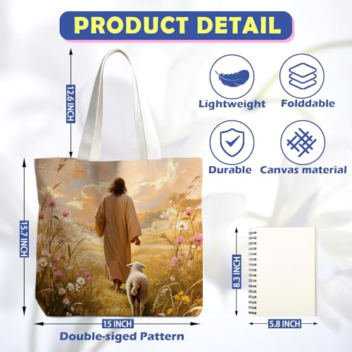 Christian Tote Bag - color: Jesus and Lamb