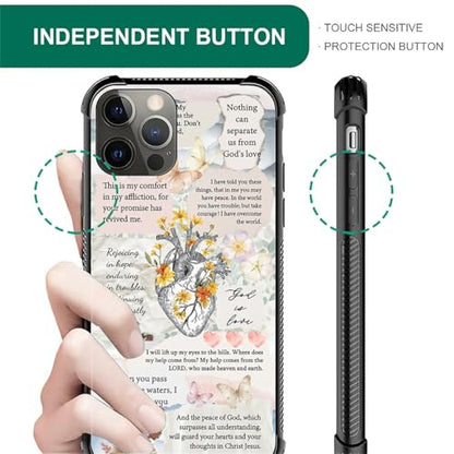 for iPhone 15 Pro Max Case | Classic Slim Cover Design | Bible Verses Heart - color: Bible Verses Heart, size: iPhone 15 Pro Max