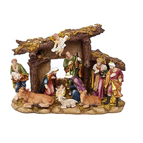 Kurt Adler Nativity Set with 11 Figures and Stable