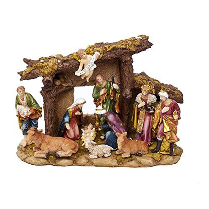 Kurt Adler Nativity Set with 11 Figures and Stable