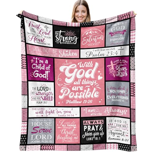 Christian Gifts for Women Blanket 60"x50", Religious Gifts for Women