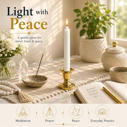 Dinil White Spell Candles, 4 Inch Mini Chime Candles, Set of 20 - color: White, size: 20 Pack