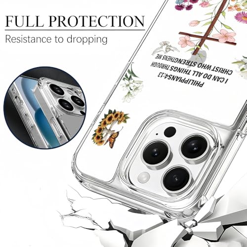 Jesus Cross Clear Phone Case Compatible with iPhone 14 Pro Max - color: I Can Do, size: for iPhone 14 Pro Max