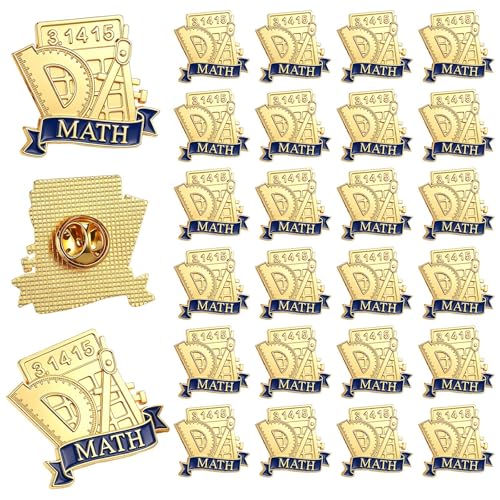 Knitgrip Award Lapel Pins Bulk Academic Recognition Enamel Pins Honors Gift for Student Office Government Club Members - style: Math
