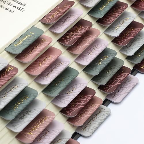 Mr. Pen- Bible Tabs, 75 Tabs, Autumnal Earth, Gold Foil Embossed Lettering - color: Autumnal Earth