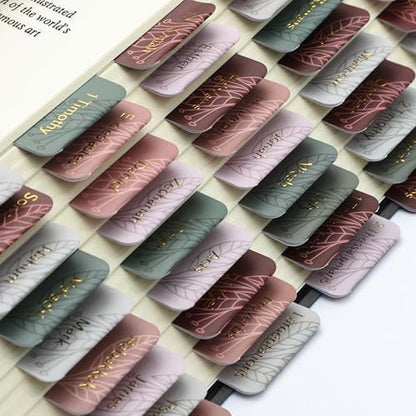 Mr. Pen- Bible Tabs, 75 Tabs, Autumnal Earth, Gold Foil Embossed Lettering - color: Autumnal Earth