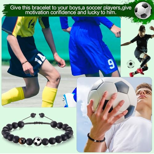 12 Set Sport Adjustable Bracelets Gift - color: Black, size: Soccer