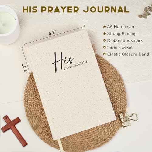 Zorblinx Prayer Journal for Men - 120 Day Daily Devotional with Prompts - color: Beige-His