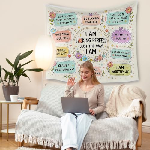 HUGANE Funny Inspirational Tapestry Wall Decor 50x60 Inch - color: colour-14