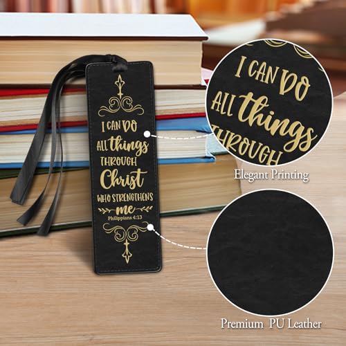FINPAC Leather Bible Bookmarks, Bible Verse Book Markers