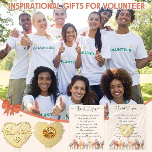 Tondiamo Volunteer Appreciation Gifts Lapel Pins Card