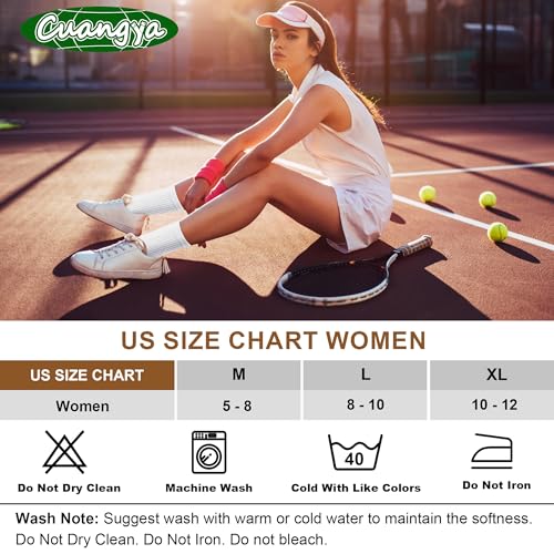 cuangya Women Crew Socks Athletic Cushioned Running Hiking 3-5 Pairs - color: 5 Pairs Spliced Tan, size: 5-8