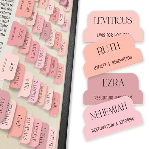 90 Christian Bible Tabs for Women & Teen Girls - Blush Pink - color: Blush Pink