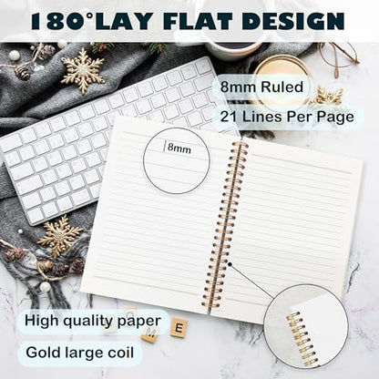 BearCake Prayer Journal for Woman,Spiral Bible with Note Taking Space,Christian Gifts for Women,Philippians 4:8 Whatever is True,Spiral bible Notebook 5.5x8.3 - color: white Bible-4:8