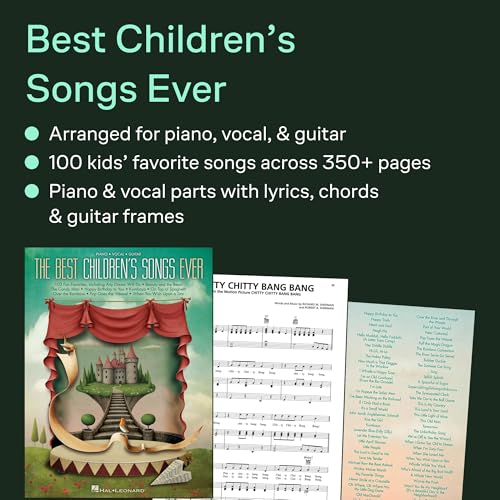 Best Children's Songs Ever | Piano, Vocal, Guitar Songbook | 100+ Popular Kids Songs for Piano, Voice, and Guitar | Classic Songs from Movies, TV, and Childhood Favorites