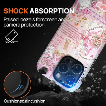 Magnetic Case for iPhone 16 Pro, Compatible with Magsafe PC Hard Shell & Silicone Inner Bumper Anti-Scratch Full-Body Cover Shockproof Slim Design Retro Newspaper Collage Religious Jesus - color: Retro Newspaper Collage Religious Jesus, size: iPhone 16 Pr