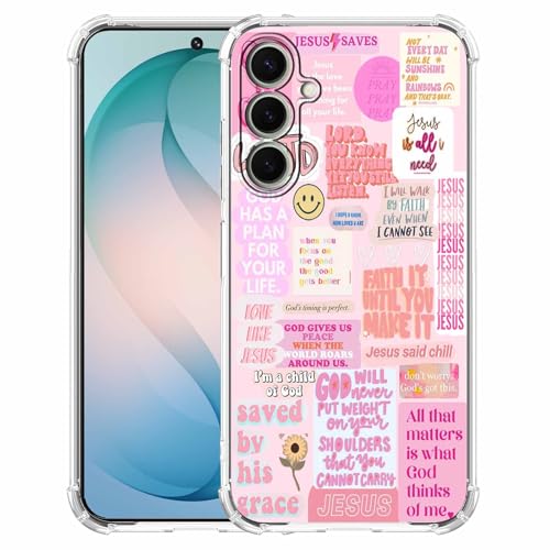 Case for Galaxy S26 with Christian Design,Jesus Bible Verse Christian Quotes Collage Pattern Case for Christians,Soft TPU Bumper Phone Cover,S26,#3 - color: Christian 3, size: Galaxy S26